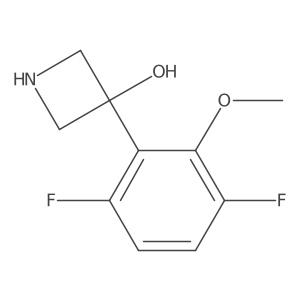 3-(3,6-Difluoro-2-methoxyphenyl)azetidin-3-ol结构式