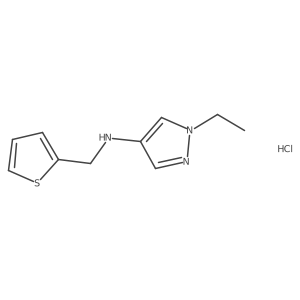1-ethyl-N-(2-thienylmethyl)-1H-pyrazol-4-amine结构式