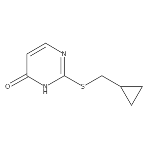 2-((Cyclopropylmethyl)thio)pyrimidin-4-ol结构式