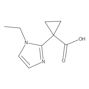 1-(1-ethyl-1H-imidazol-2-yl)cyclopropane-1-carboxylic acid Structure