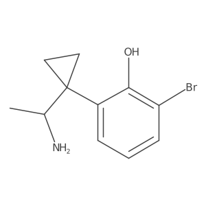 2-[1-(1-Aminoethyl)cyclopropyl]-6-bromophenol结构式