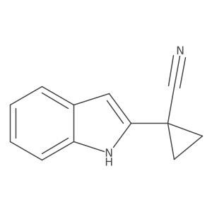 1-(1H-indol-2-yl)cyclopropane-1-carbonitrile结构式
