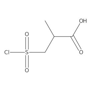 3-Chlorosulfonyl-2-methylpropanoic acid Structure