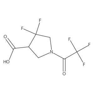 4,4-Difluoro-1-(trifluoroacetyl)pyrrolidine-3-carboxylic acid Structure