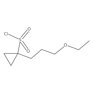 1-(3-Ethoxypropyl)cyclopropane-1-sulfonyl chloride Structure