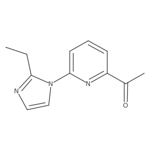 1-[6-(2-ethyl-1H-imidazol-1-yl)pyridin-2-yl]ethan-1-one结构式
