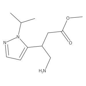 methyl 4-amino-3-[1-(propan-2-yl)-1H-pyrazol-5-yl]butanoate结构式
