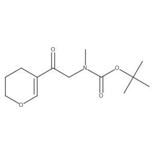 tert-butyl N-[2-(3,4-dihydro-2H-pyran-5-yl)-2-oxoethyl]-N-methylcarbamate Structure
