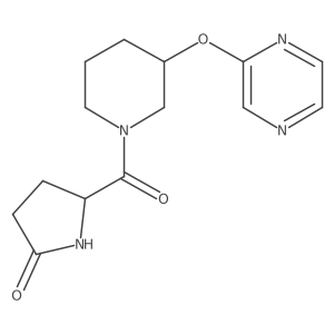 5-(3-(Pyrazin-2-yloxy)piperidine-1-carbonyl)pyrrolidin-2-one Structure