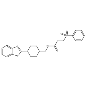N-((1-(benzo[d]oxazol-2-yl)piperidin-4-yl)methyl)-3-(phenylsulfonyl)propanamide Structure