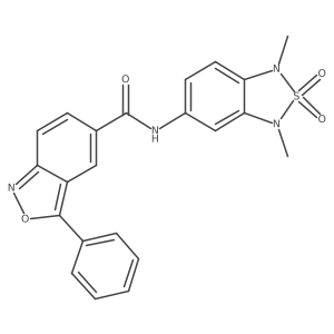 N-(1,3-dimethyl-2,2-dioxido-1,3-dihydrobenzo[c][1,2,5]thiadiazol-5-yl)-3-phenylbenzo[c]isoxazole-5-carboxamide结构式