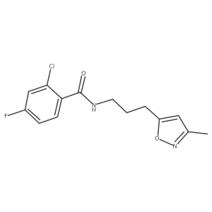 2-chloro-4-fluoro-N-(3-(3-methylisoxazol-5-yl)propyl)benzamide Structure