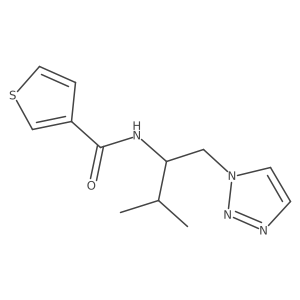 N-(3-methyl-1-(1H-1,2,3-triazol-1-yl)butan-2-yl)thiophene-3-carboxamide结构式