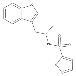 N-(1-(benzo[b]thiophen-3-yl)propan-2-yl)thiophene-2-sulfonamide Structure