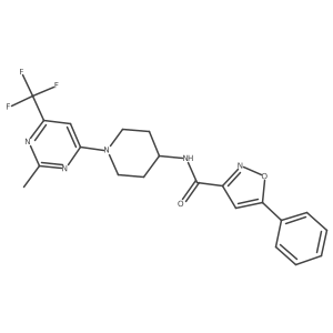 N-(1-(2-methyl-6-(trifluoromethyl)pyrimidin-4-yl)piperidin-4-yl)-5-phenylisoxazole-3-carboxamide Structure