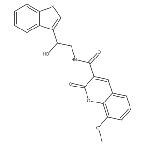N-(2-(benzo[b]thiophen-3-yl)-2-hydroxyethyl)-8-methoxy-2-oxo-2H-chromene-3-carboxamide Structure