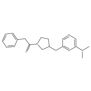 1-(3-((6-(Dimethylamino)pyrazin-2-yl)oxy)pyrrolidin-1-yl)-2-(pyridin-3-yl)ethanone结构式