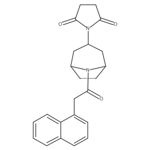 1-((1R,5S)-8-(2-(naphthalen-1-yl)acetyl)-8-azabicyclo[3.2.1]octan-3-yl)pyrrolidine-2,5-dione结构式