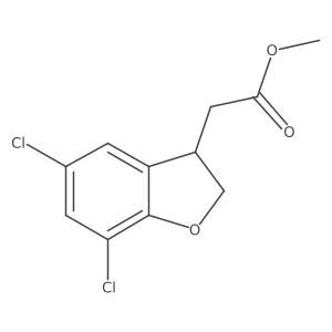 Methyl 5,7-Dichloro-2,3-dihydrobenzofuran-3-acetate结构式