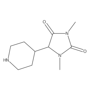 1,3-Dimethyl-5-(piperidin-4-yl)imidazolidine-2,4-dione Structure