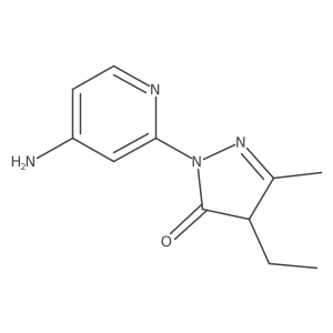 1-(4-Aminopyridin-2-yl)-4-ethyl-3-methyl-4,5-dihydro-1H-pyrazol-5-one Structure