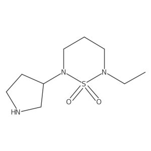 2-Ethyl-6-(pyrrolidin-3-yl)-1,2,6-thiadiazinane 1,1-dioxide结构式