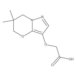 2-((6,6-dimethyl-6,7-dihydro-5H-pyrazolo[5,1-b][1,3]oxazin-3-yl)oxy)acetic acid Structure