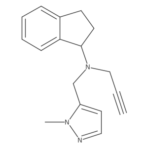 N-[(1-methyl-1H-pyrazol-5-yl)methyl]-N-(prop-2-yn-1-yl)-2,3-dihydro-1H-inden-1-amine结构式
