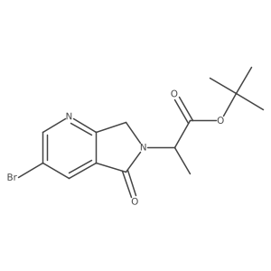 tert-Butyl (R)-2-(3-bromo-5-oxo-5,7-dihydro-6H-pyrrolo[3,4-b]pyridin-6-yl)propanoate Structure
