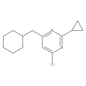 4-Chloro-6-(cyclohexylmethyl)-2-cyclopropylpyrimidine Structure