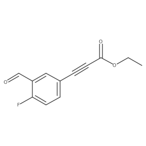 Ethyl 3-(4-fluoro-3-formylphenyl)prop-2-ynoate Structure