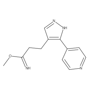 methyl 3-(3-(pyridin-4-yl)-1H-pyrazol-4-yl)propanimidate Structure