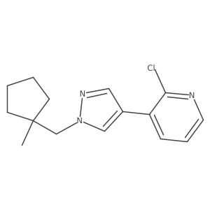 2-Chloro-3-[1-[(1-methylcyclopentyl)methyl]-1H-pyrazol-4-yl]pyridine结构式