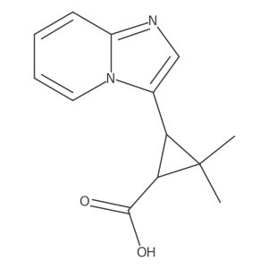 3-{Imidazo[1,2-a]pyridin-3-yl}-2,2-dimethylcyclopropane-1-carboxylic acid结构式