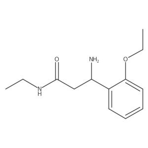 (3S)-3-amino-3-(2-ethoxyphenyl)-N-ethylpropanamide结构式
