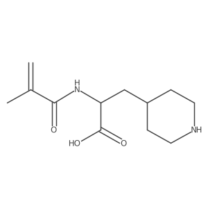 2-(2-Methylprop-2-enamido)-3-(piperidin-4-yl)propanoic acid Structure