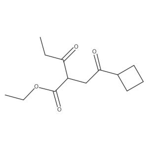 Ethyl 2-(2-cyclobutyl-2-oxoethyl)-3-oxopentanoate结构式