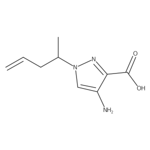 4-amino-1-(pent-4-en-2-yl)-1H-pyrazole-3-carboxylic acid Structure