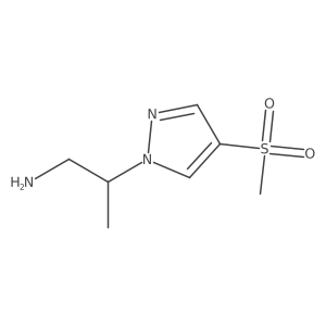 2-(4-methanesulfonyl-1H-pyrazol-1-yl)propan-1-amine Structure