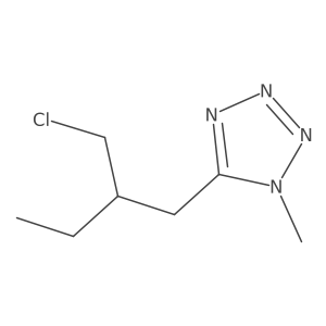 5-[2-(chloromethyl)butyl]-1-methyl-1H-1,2,3,4-tetrazole结构式