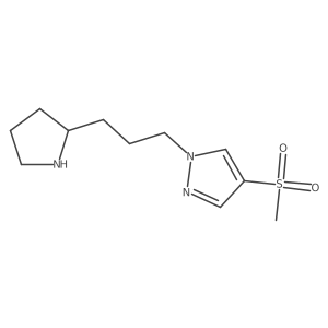 4-methanesulfonyl-1-[3-(pyrrolidin-2-yl)propyl]-1H-pyrazole Structure