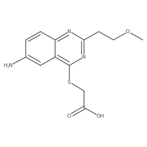 2-{[6-Amino-2-(2-methoxyethyl)quinazolin-4-yl]sulfanyl}acetic acid Structure
