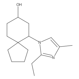 6-(2-ethyl-4-methyl-1H-imidazol-1-yl)spiro[4.5]decan-8-ol Structure