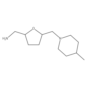 rac-[(2R,5S)-5-[(4-methylpiperidin-1-yl)methyl]oxolan-2-yl]methanamine Structure