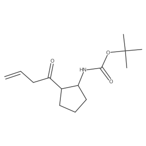 rac-tert-butyl N-[(1R,2S)-2-(but-3-enoyl)cyclopentyl]carbamate结构式