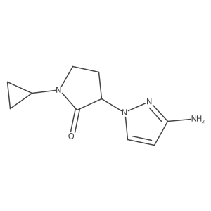 3-(3-amino-1H-pyrazol-1-yl)-1-cyclopropylpyrrolidin-2-one结构式