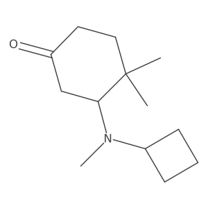 3-[Cyclobutyl(methyl)amino]-4,4-dimethylcyclohexan-1-one结构式