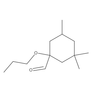 3,3,5-Trimethyl-1-propoxycyclohexane-1-carbaldehyde Structure