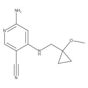 6-Amino-4-[[(1-methoxycyclopropyl)methyl]amino]-3-pyridinecarbonitrile结构式