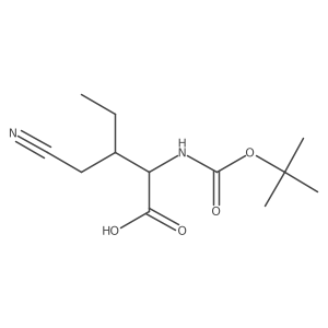 2-{[(Tert-butoxy)carbonyl]amino}-4-cyano-3-ethylbutanoic acid Structure